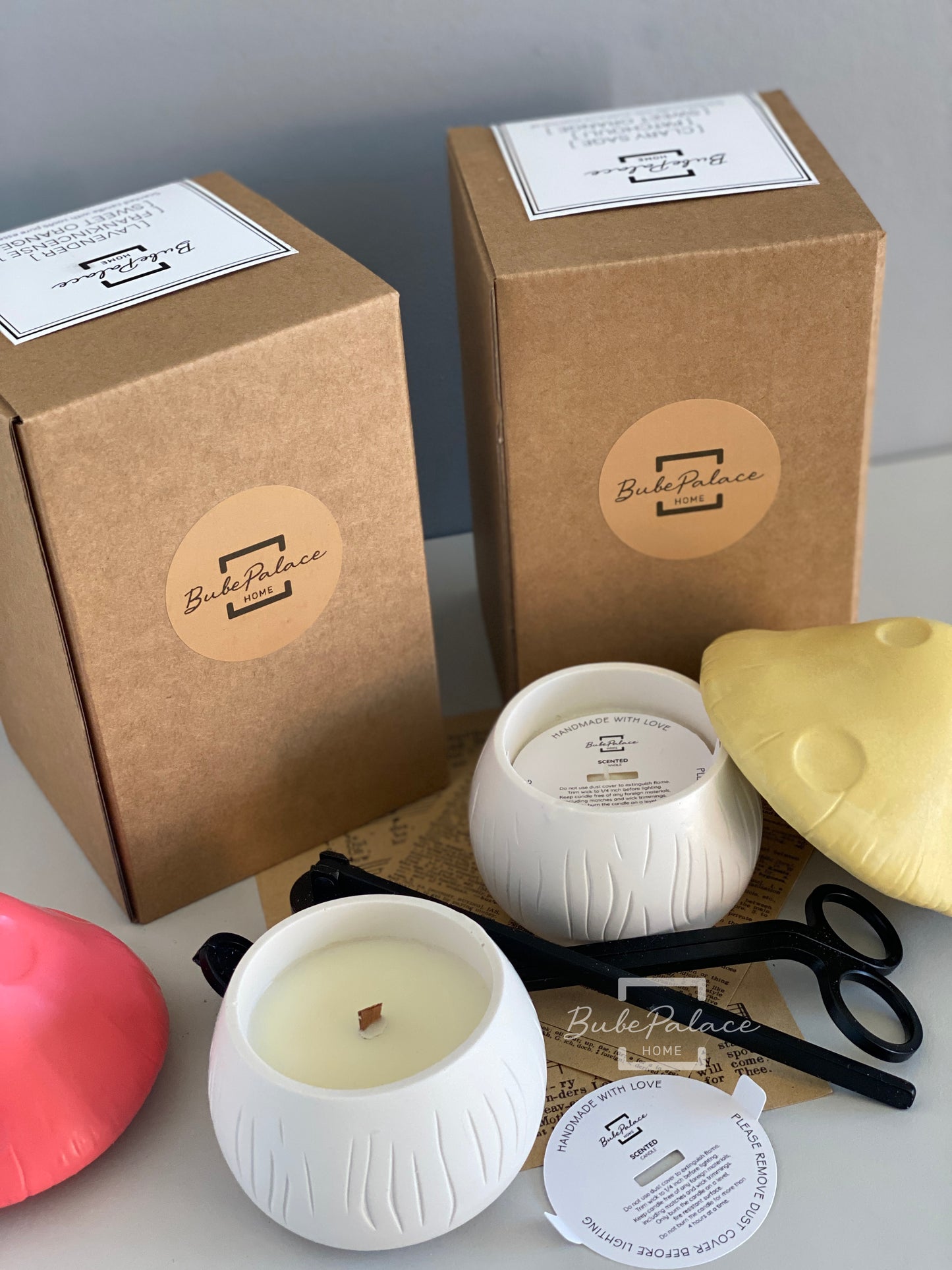 Mushroom shaped candle