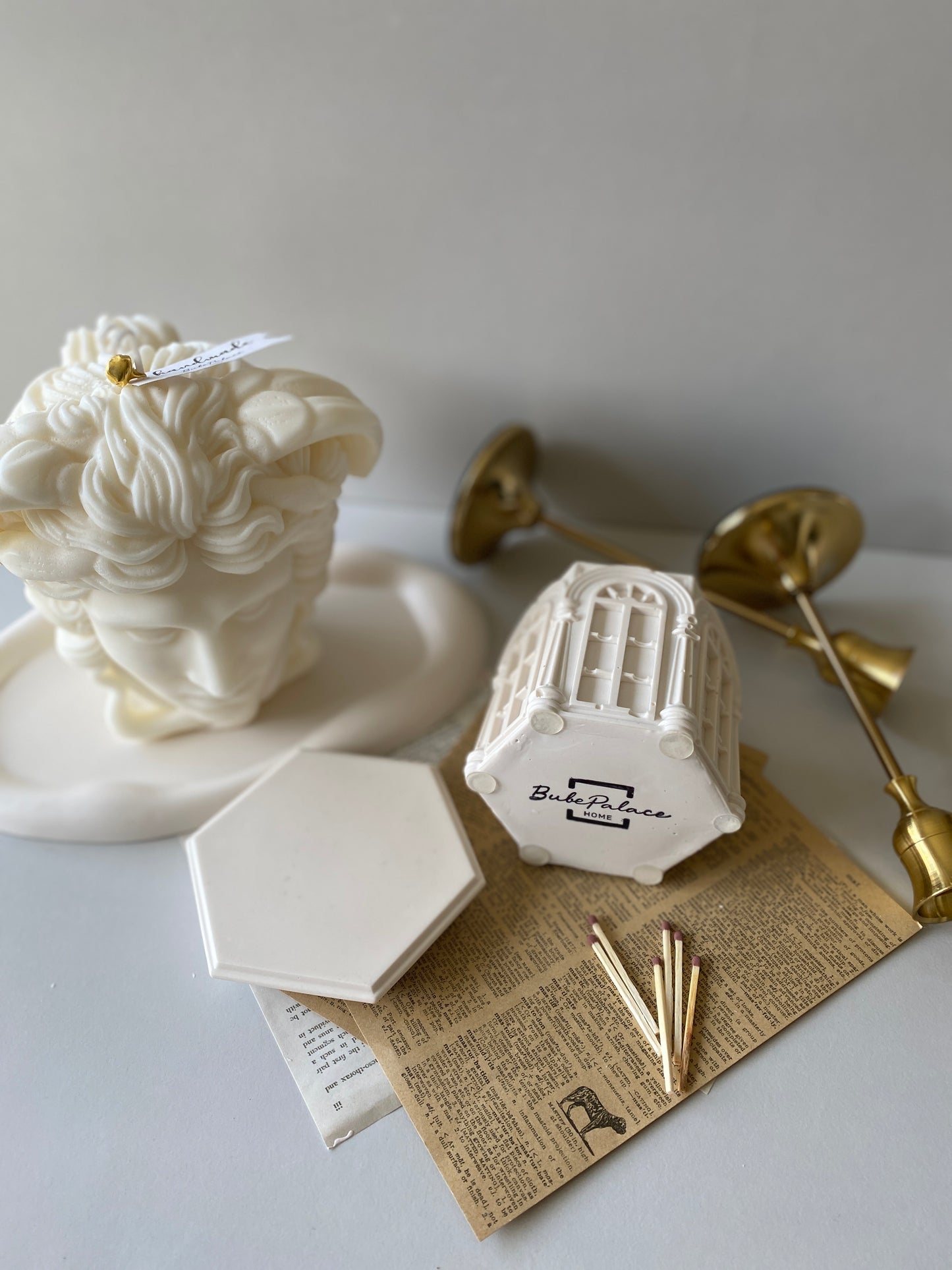 European Architecture Hexagon Container Scented Candle