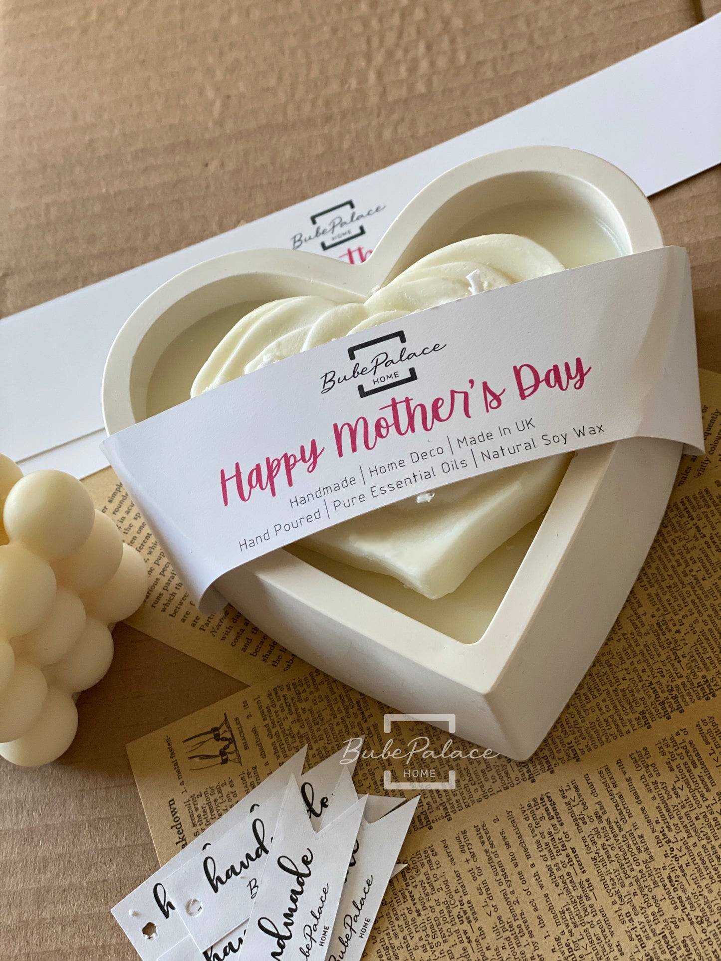 Large Heart-Shaped Container Candle