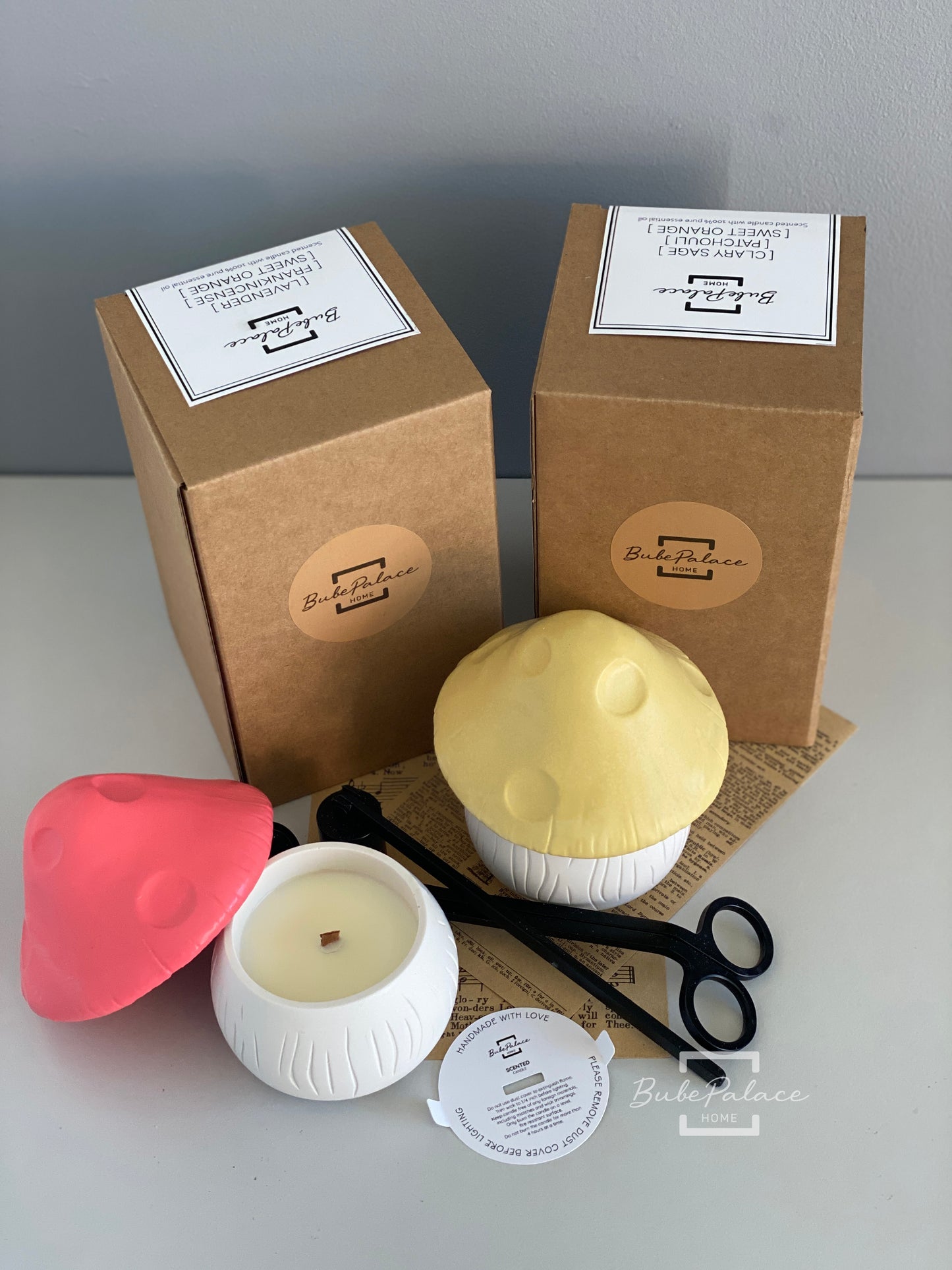 Mushroom shaped candle