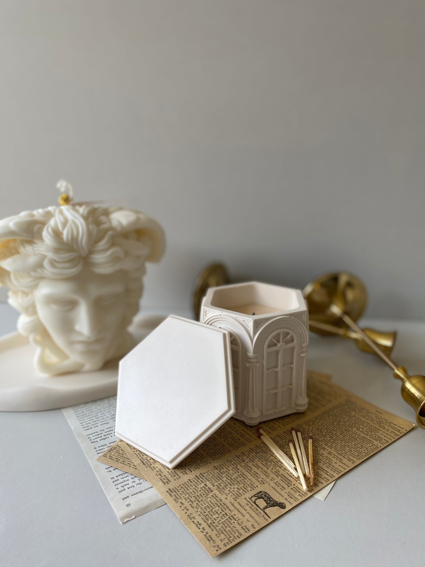 European Architecture Hexagon Container Scented Candle