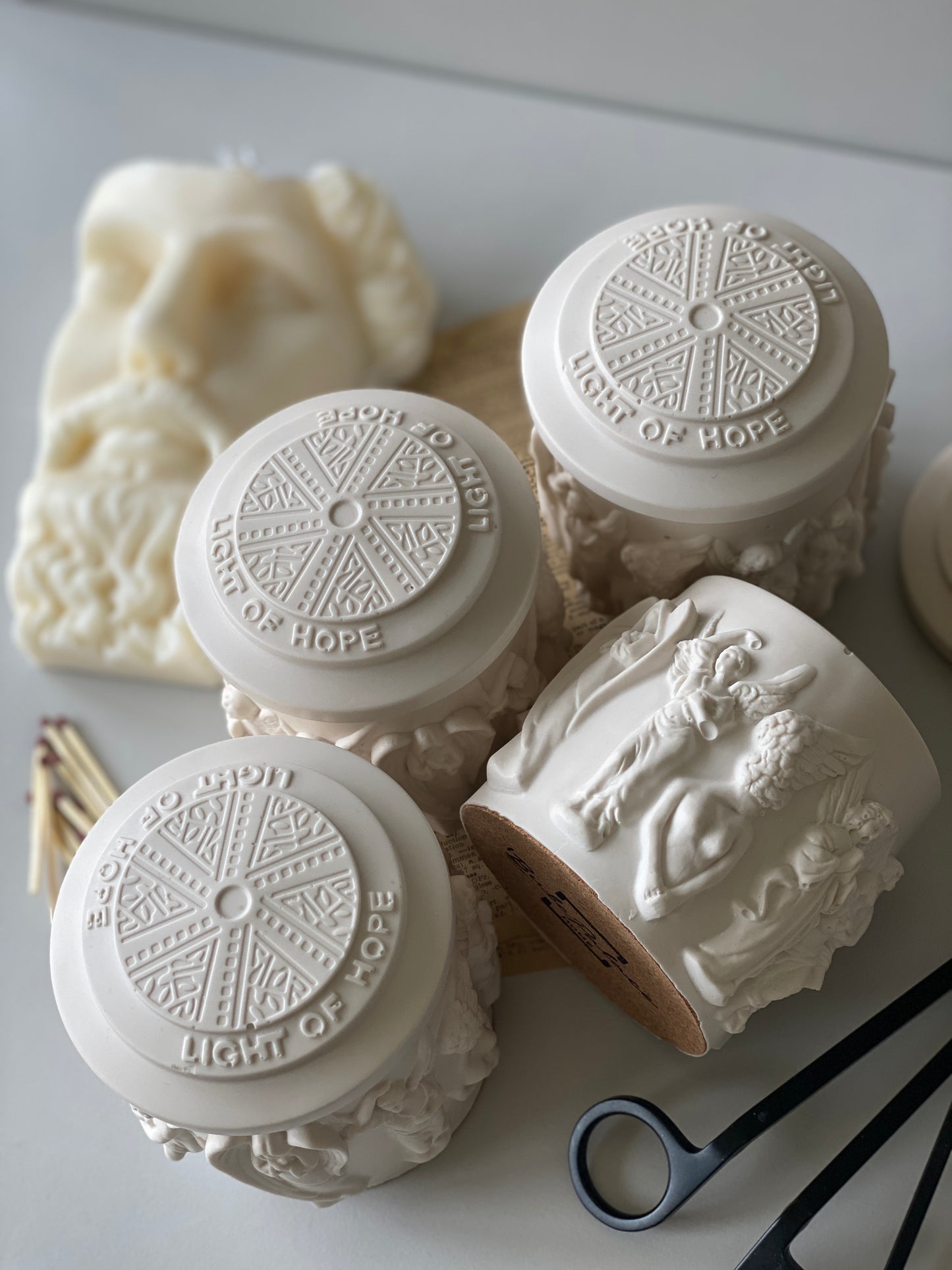 Handmade 3D Angel container scented candle