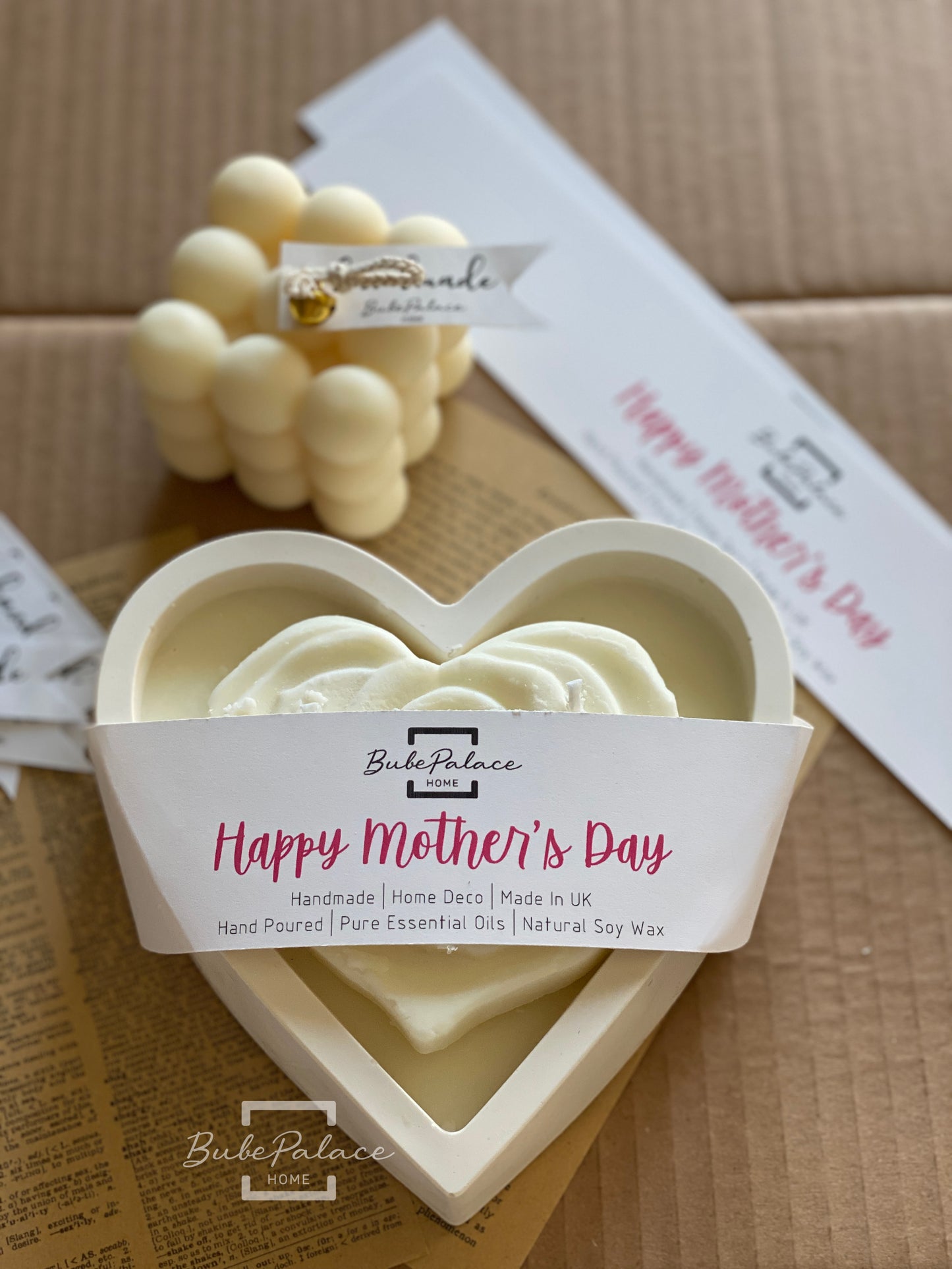 Large Heart-Shaped Container Candle