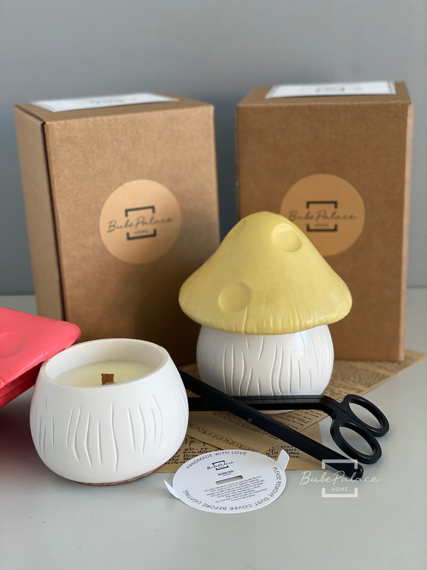 Mushroom shaped candle