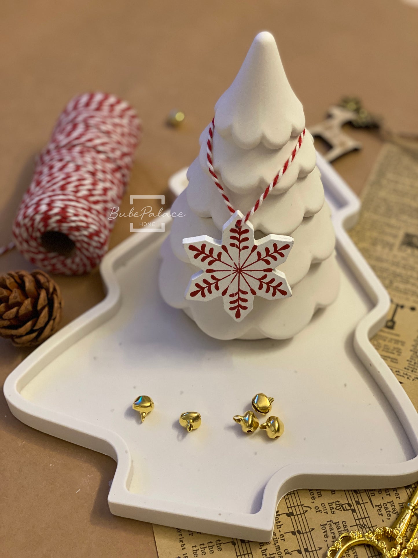 Hardcrafted Christmas Tree Shaped Decor Tray