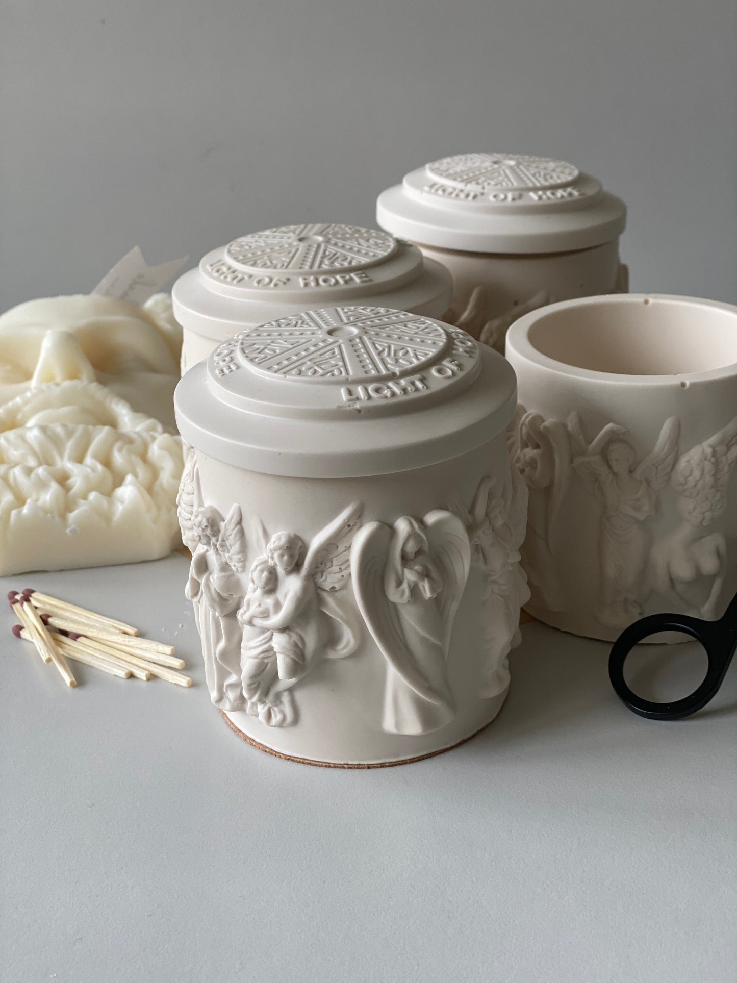 Handmade 3D Angel container scented candle