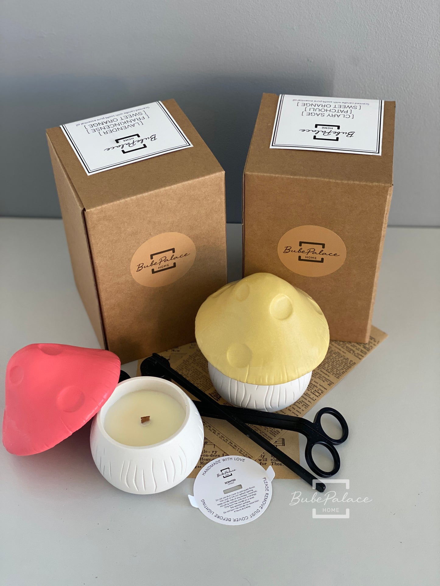 Mushroom shaped candle