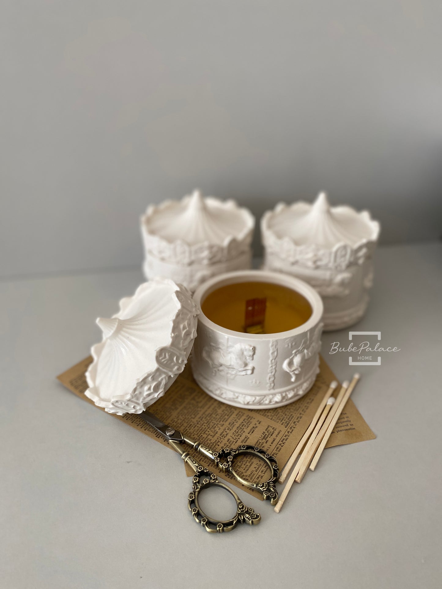 Large Carousel Container Scented Candle