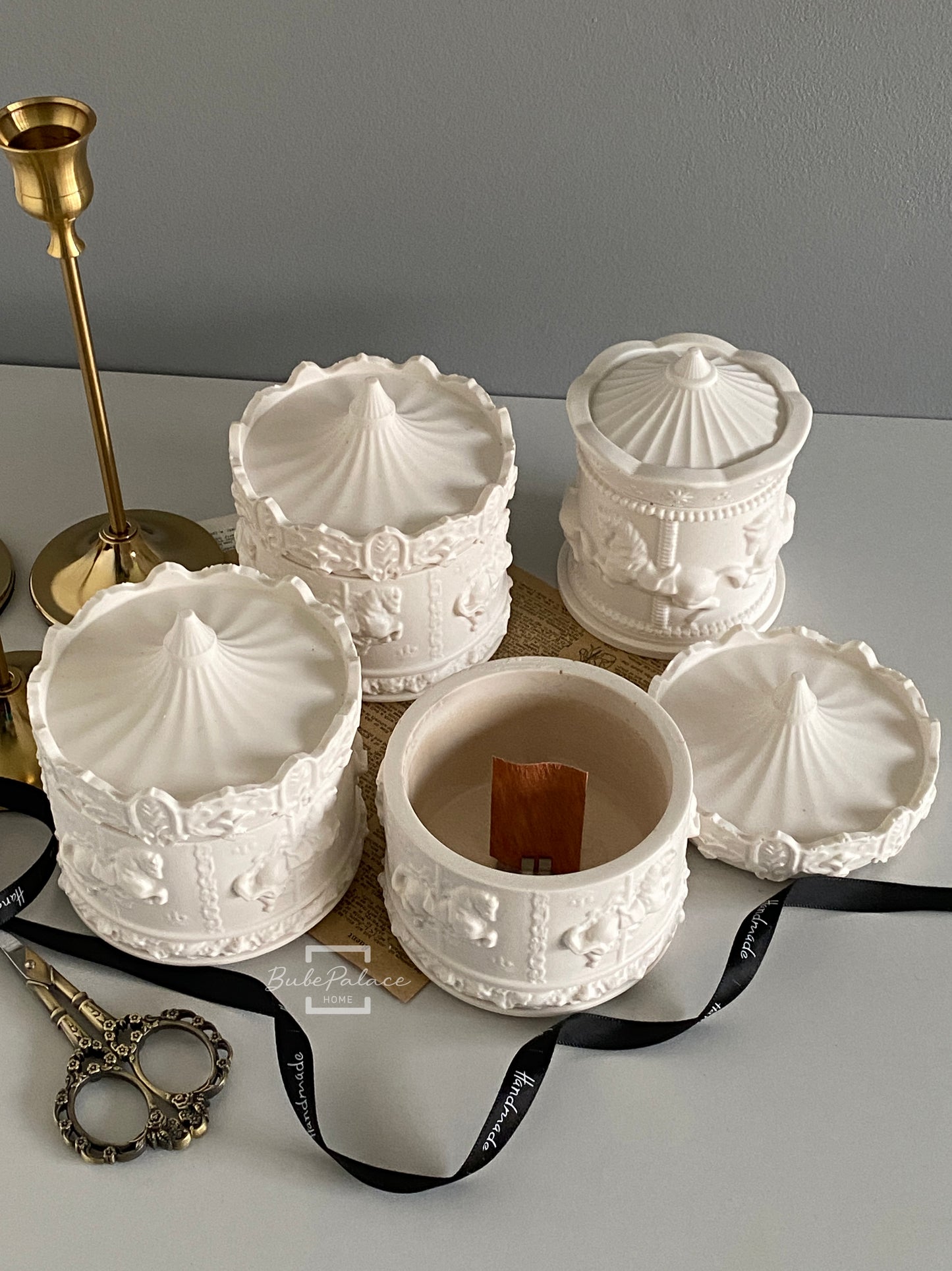 Large Carousel Container Scented Candle