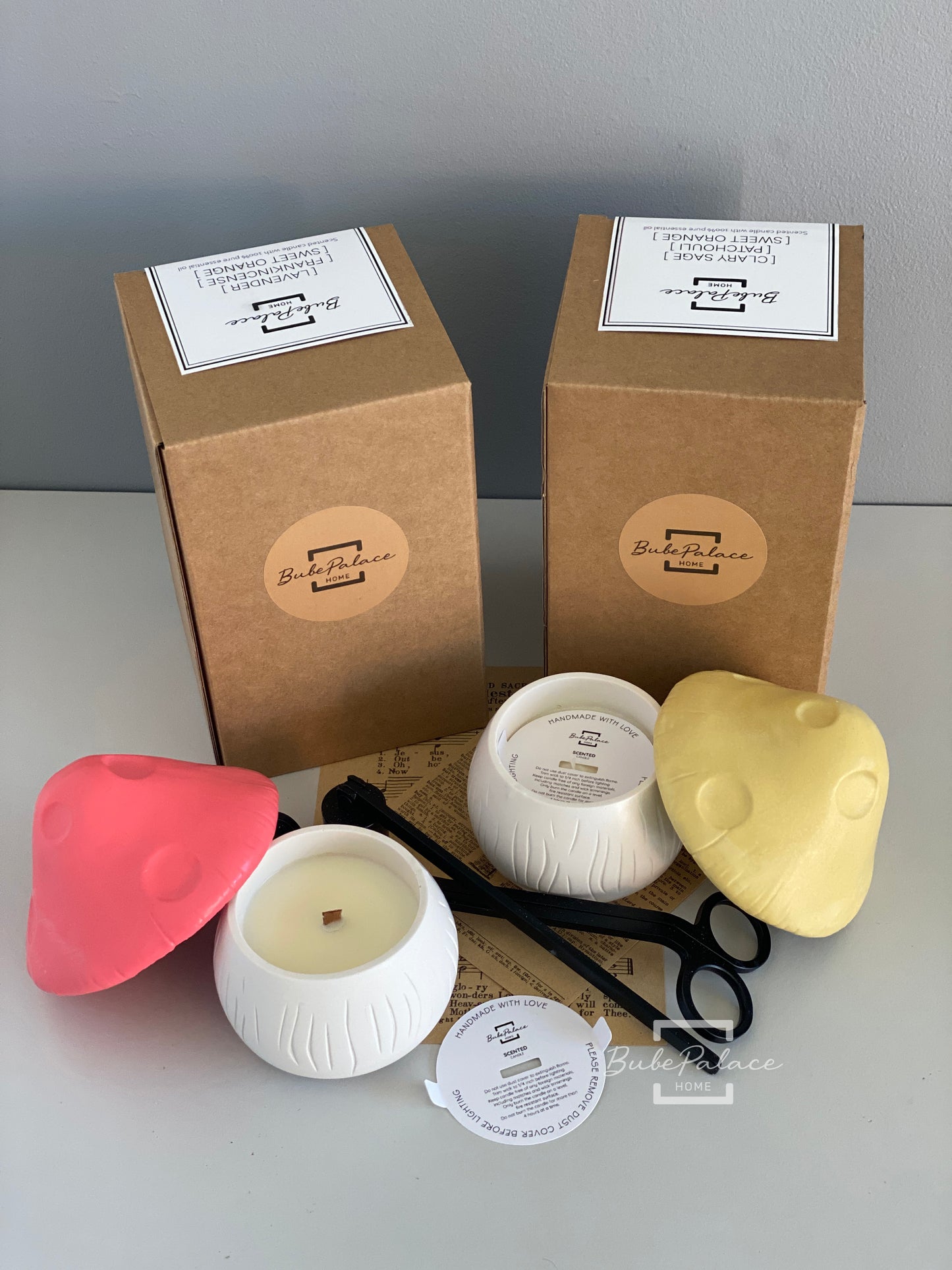 Mushroom shaped candle