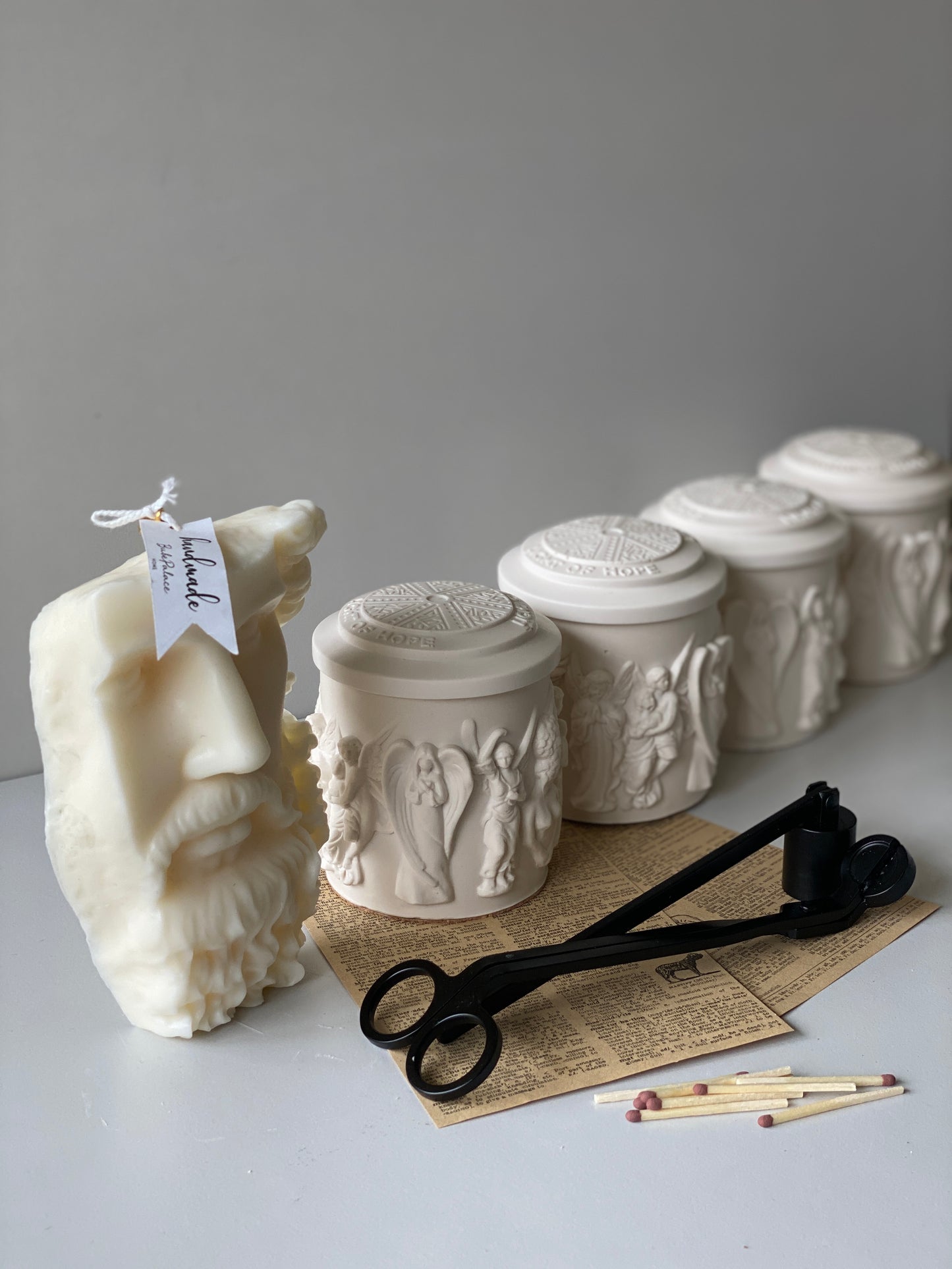 Handmade 3D Angel container scented candle