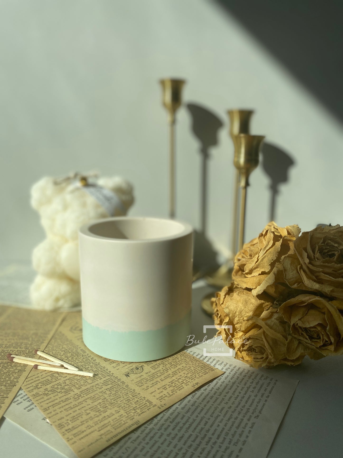 Pastel Colour Round Container Scented Candle
