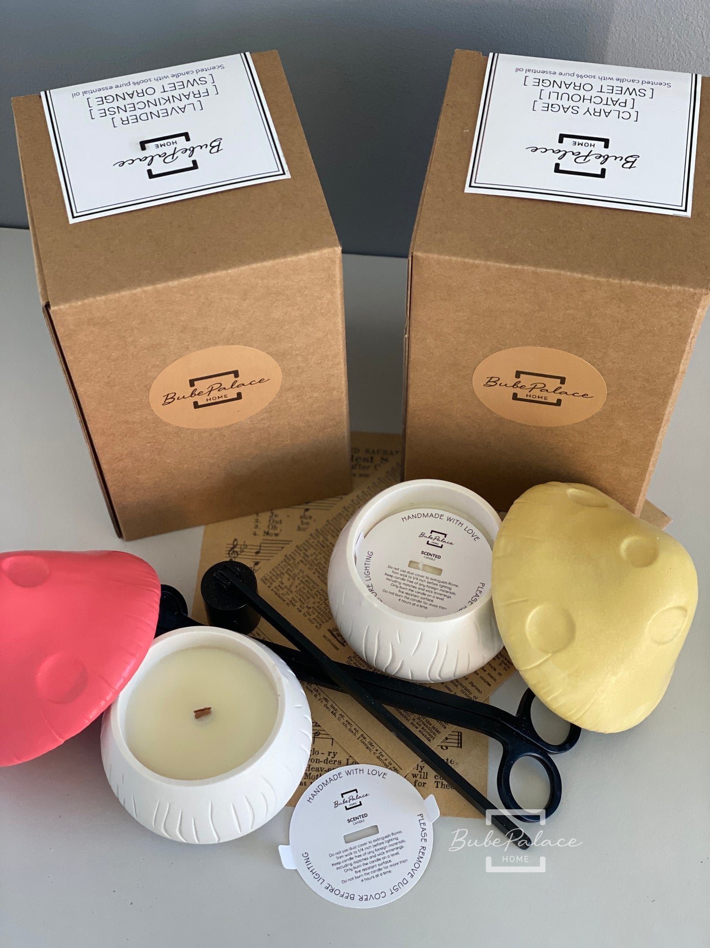 Mushroom shaped candle