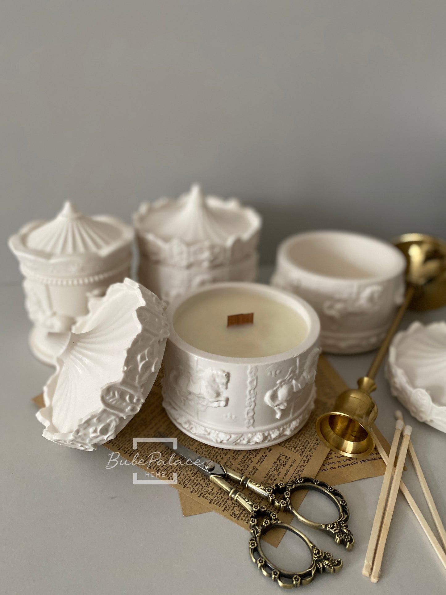 Large Carousel Container Scented Candle
