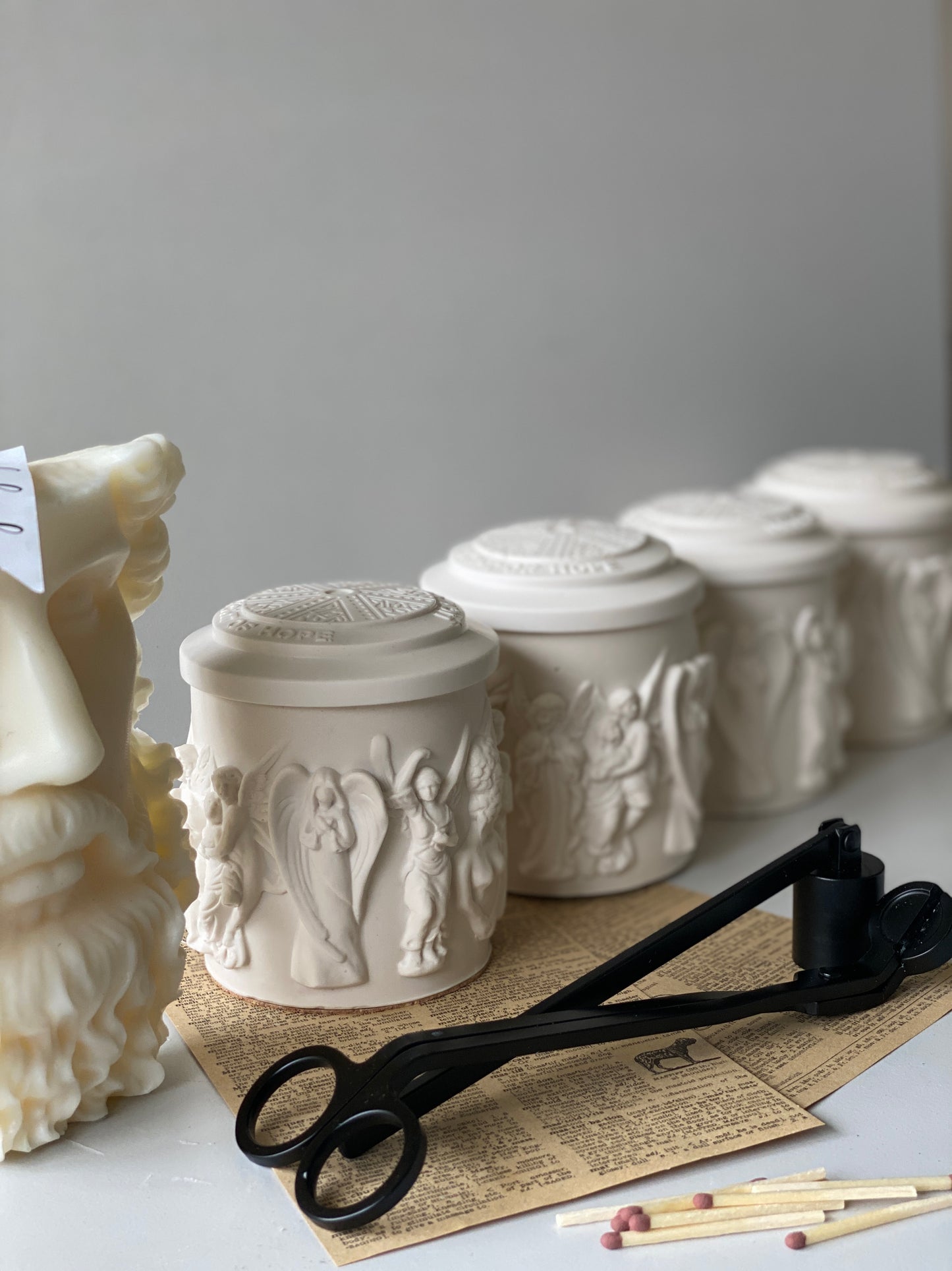 Handmade 3D Angel container scented candle