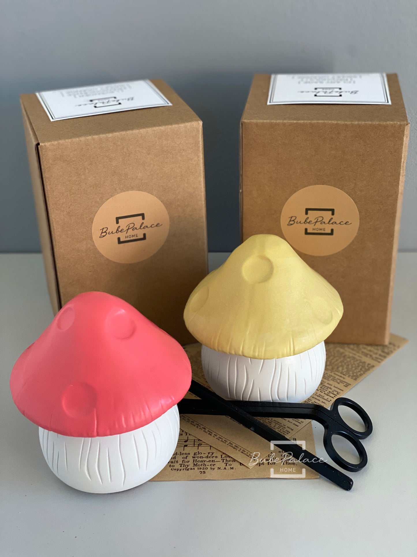 Mushroom shaped candle