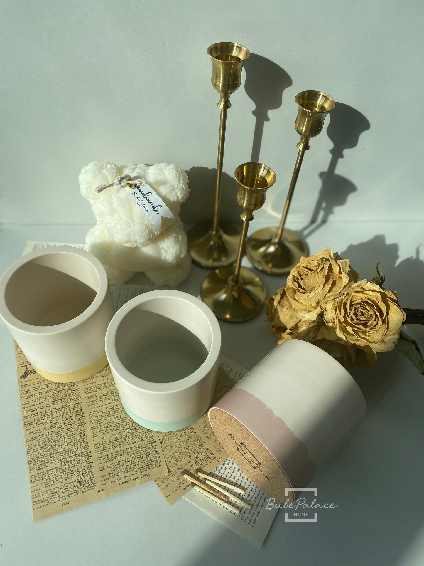 Pastel Colour Round Container Scented Candle