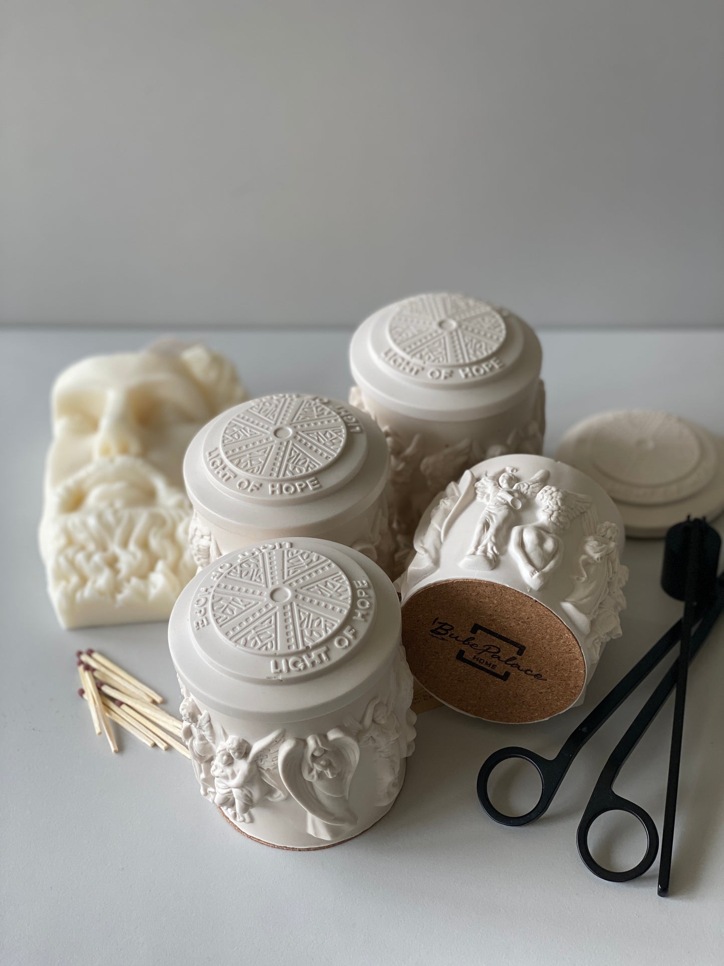 Handmade 3D Angel container scented candle