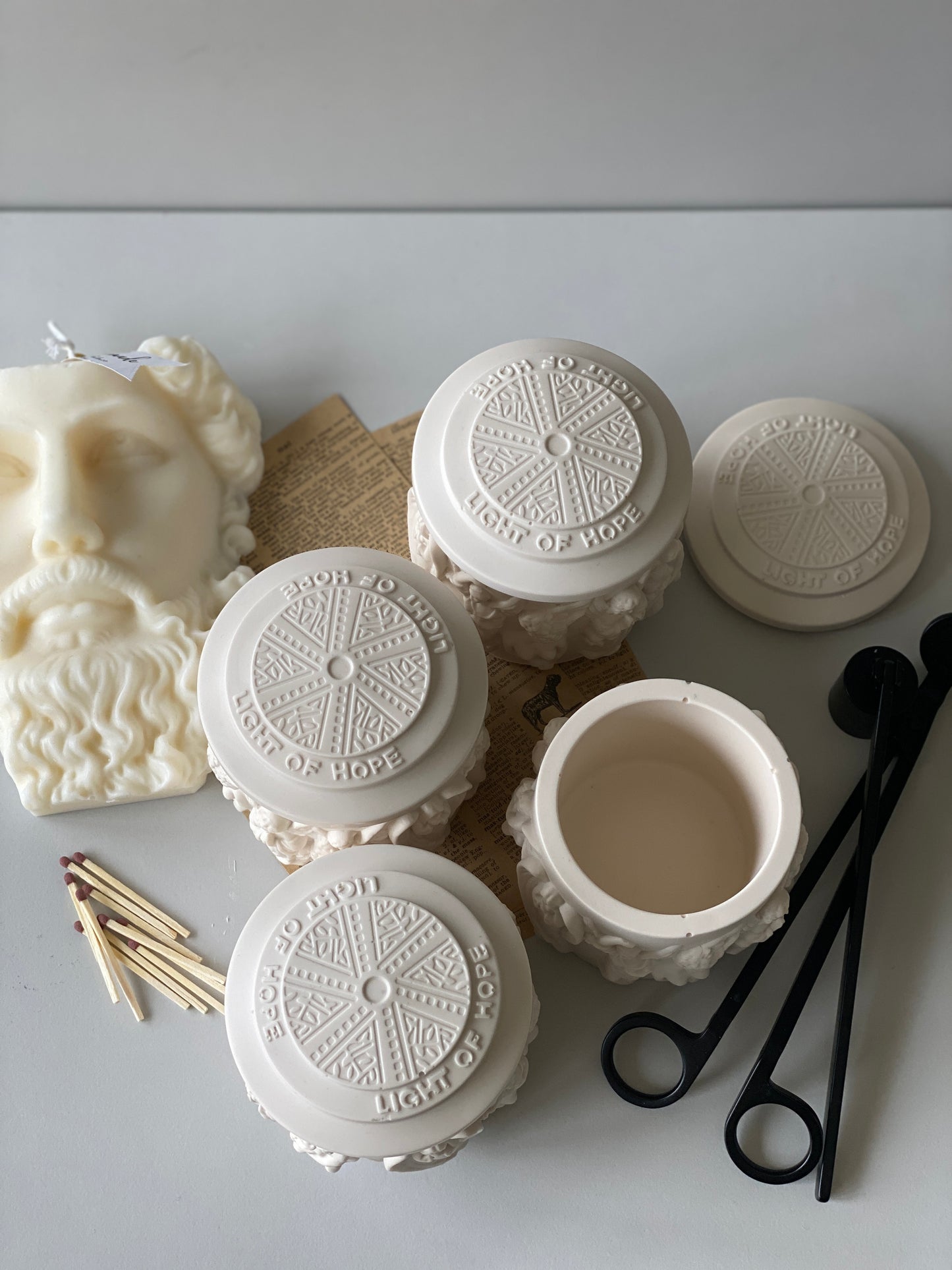 Handmade 3D Angel container scented candle