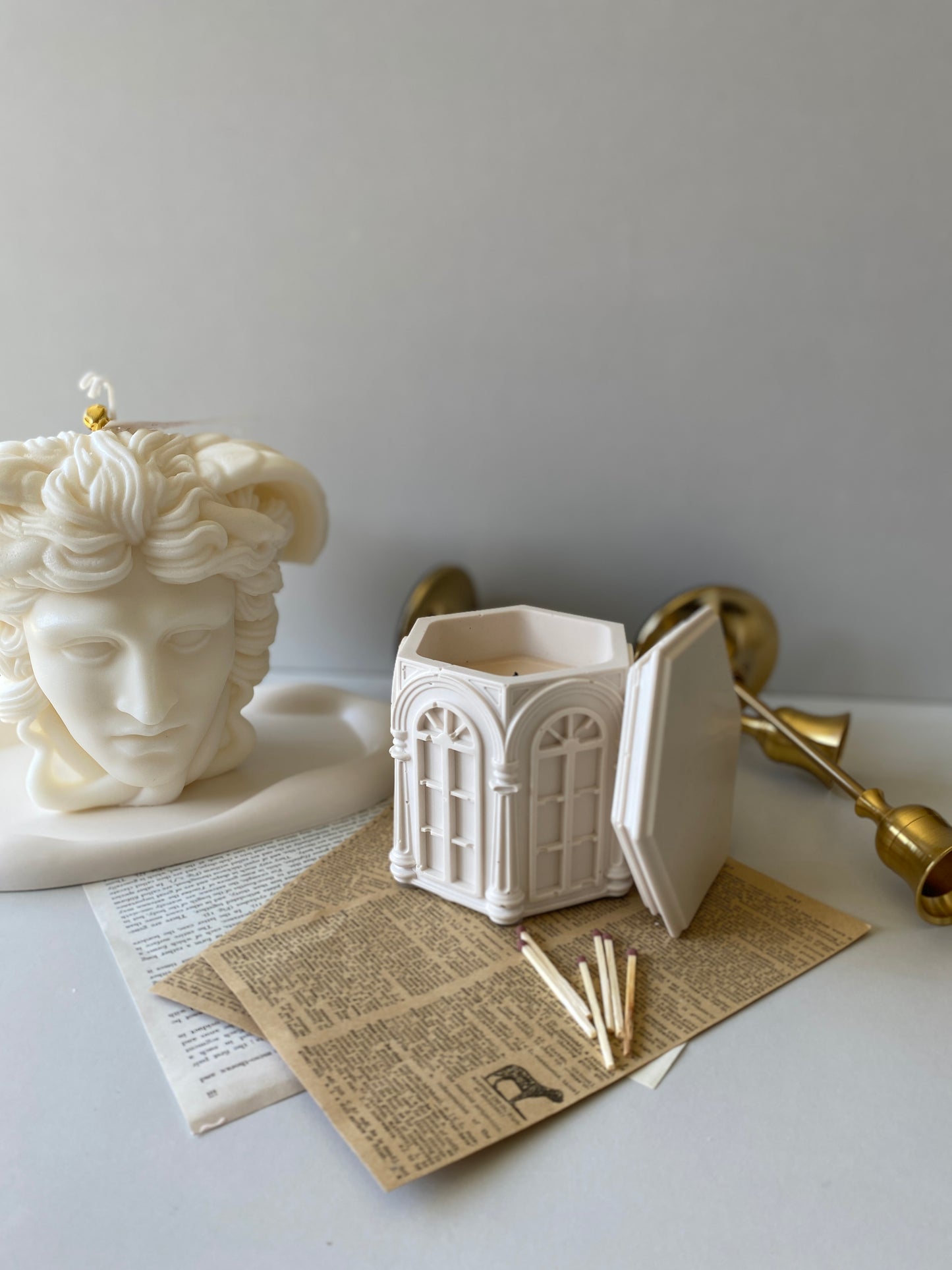 European Architecture Hexagon Container Scented Candle