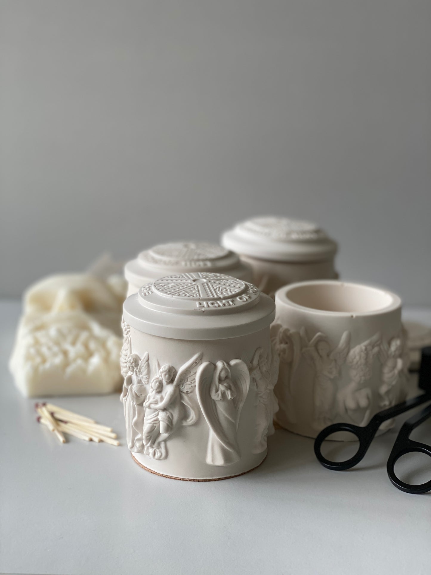 Handmade 3D Angel container scented candle