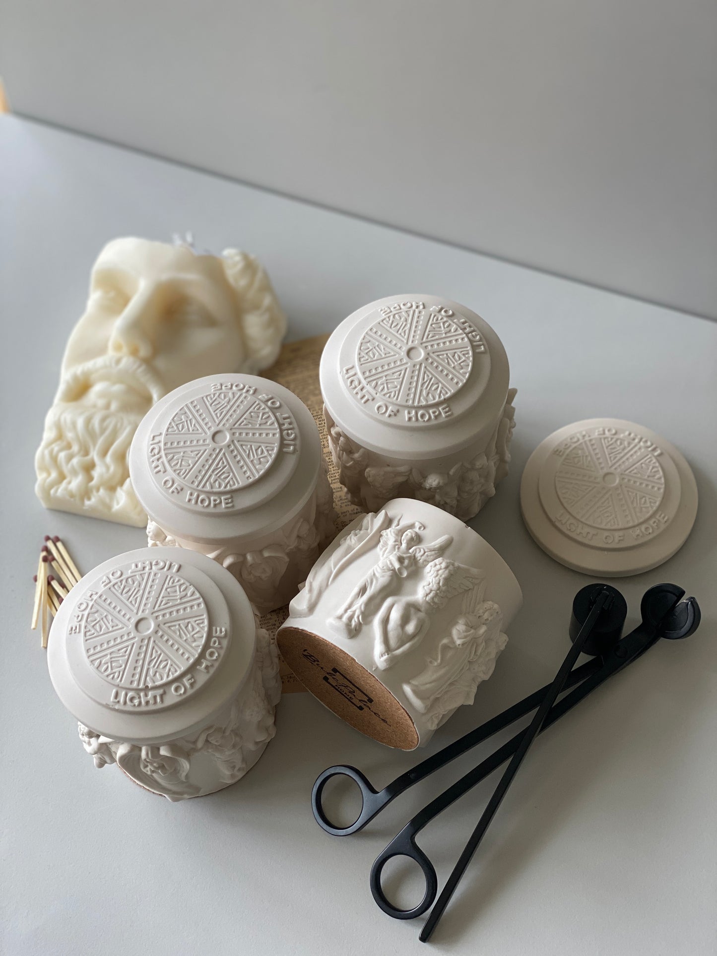 Handmade 3D Angel container scented candle