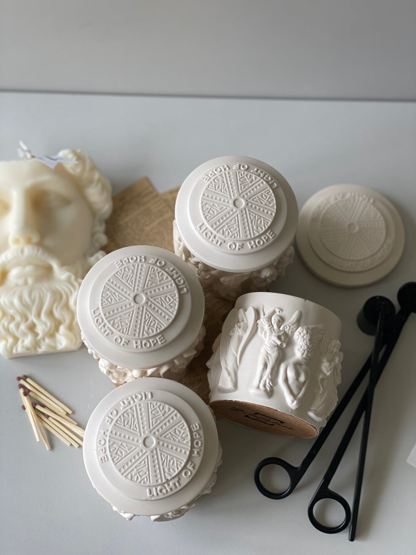 Handmade 3D Angel container scented candle