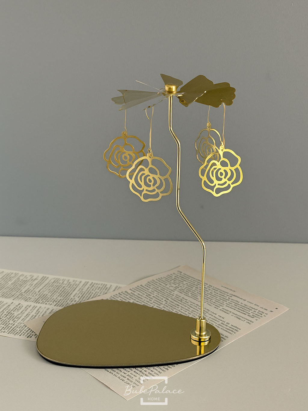 Handmade Rose Container Scented Candle with Rose Spinners Gift Set