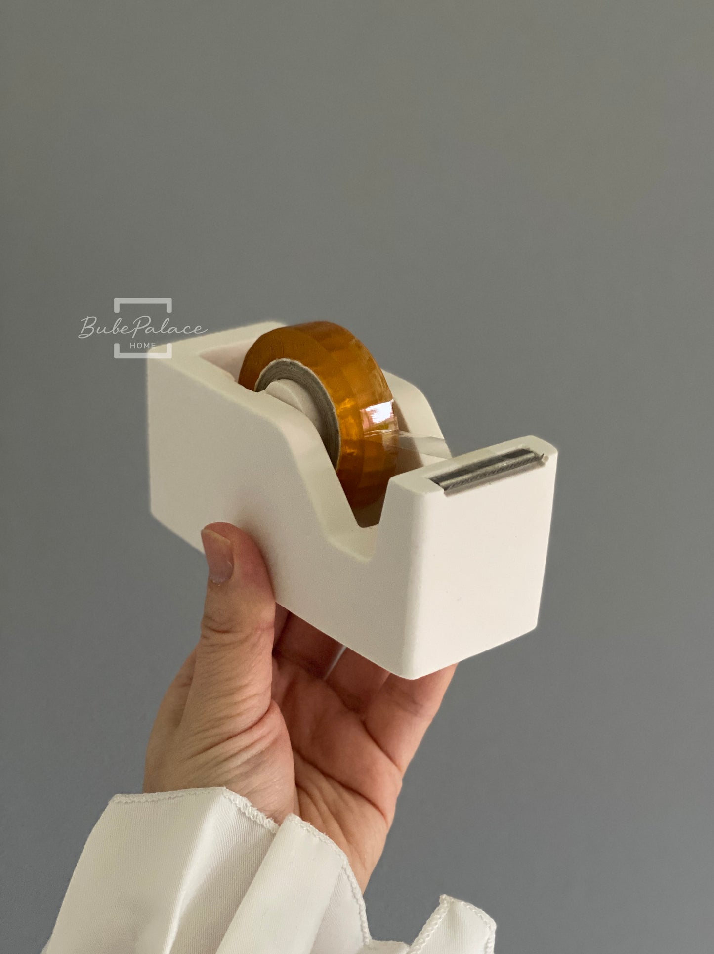 Handmade stone office tape dispenser
