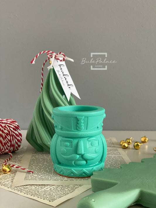 Handcrafted Nutcracker Candlestick Holder