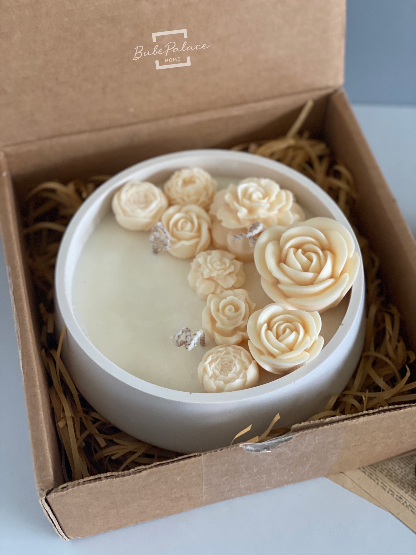 Handcrafted Large 3-Wick Round Botanical Soy Wax Candle