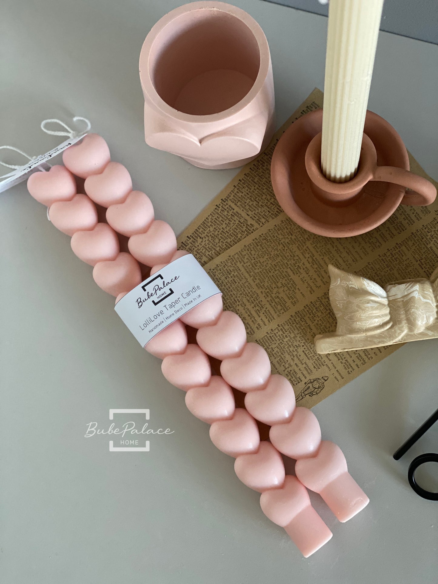 Heart-shape Taper Candle Set of 2