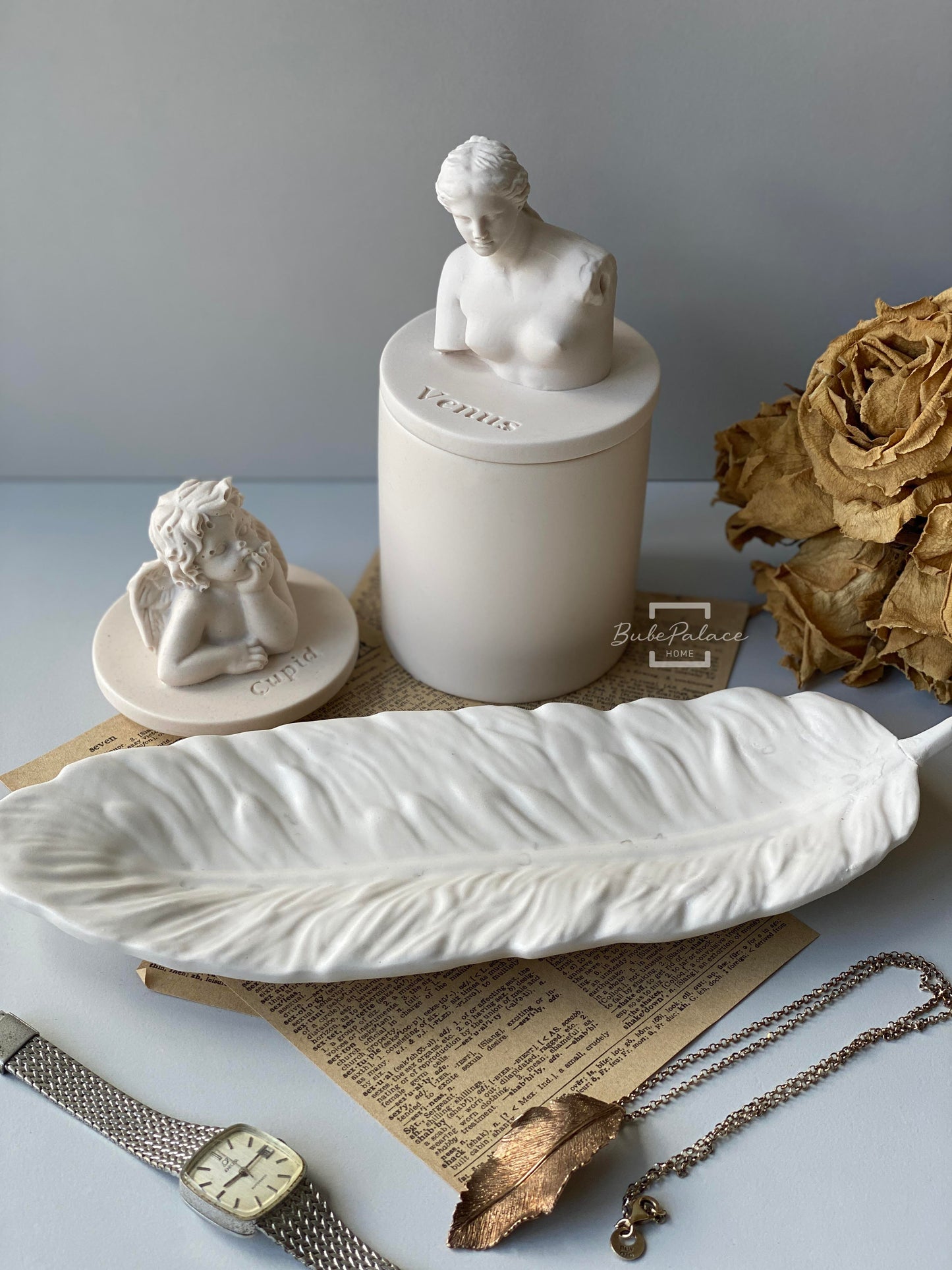Handcrafted Feather Shaped Tray