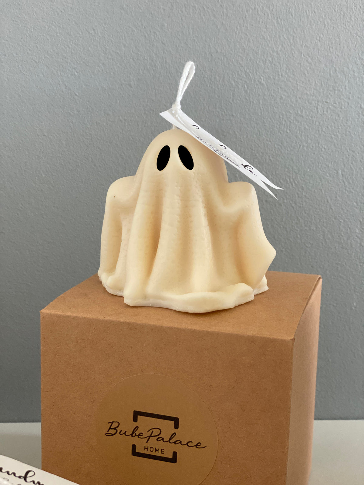 Ghost Halloween Pillar Candle