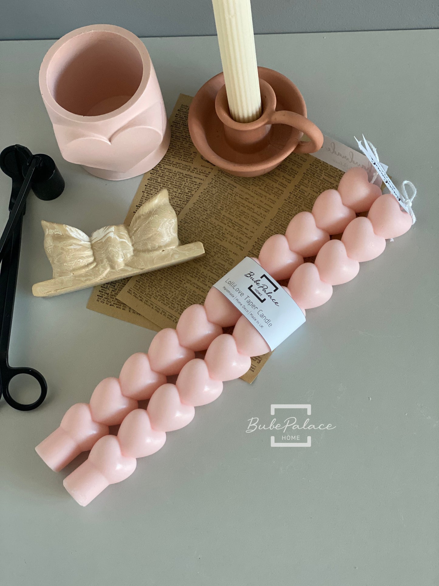 Heart-shape Taper Candle Set of 2