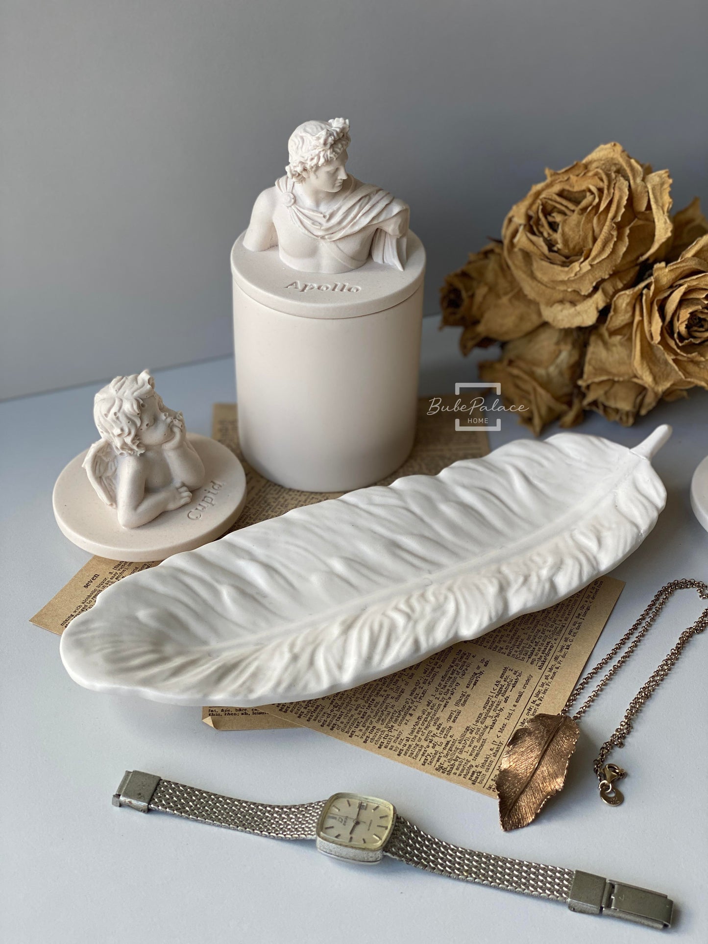 Handcrafted Feather Shaped Tray