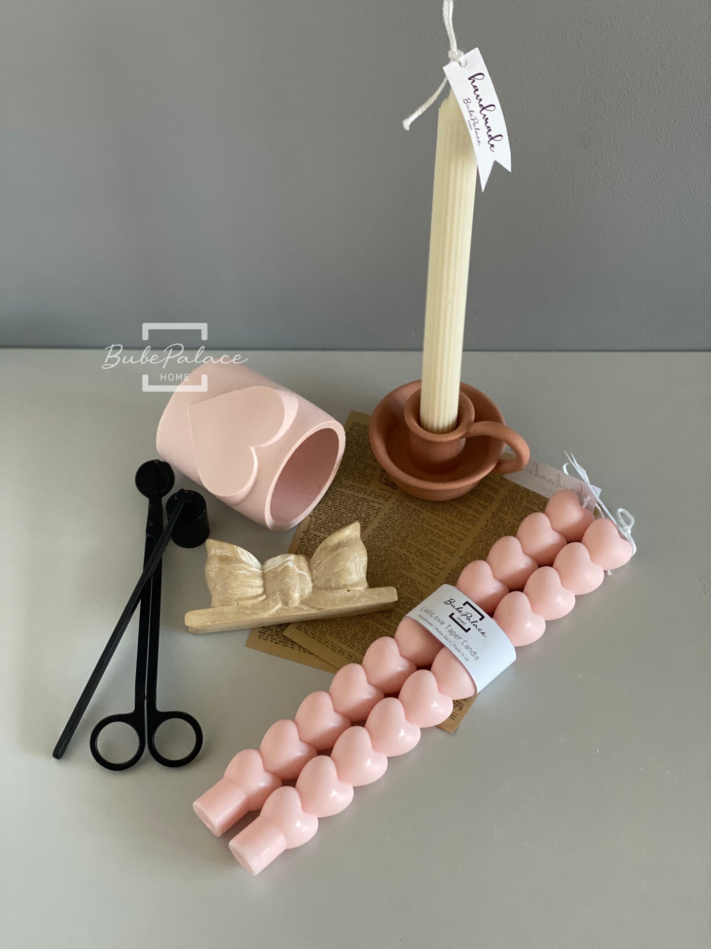 Heart-shape Taper Candle Set of 2