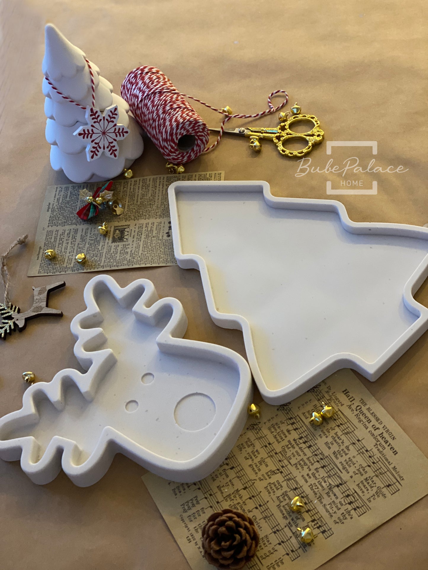 Hardcrafted Christmas Tree Shaped Decor Tray