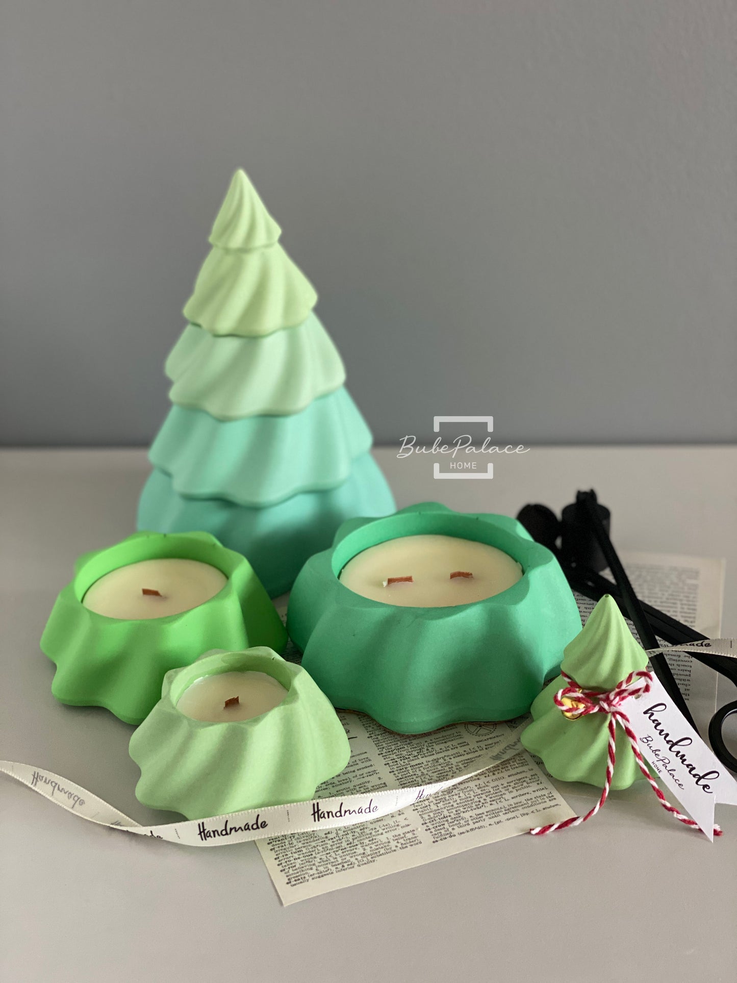 Handcrafted 3-Tier Christmas Tree Scents Candle