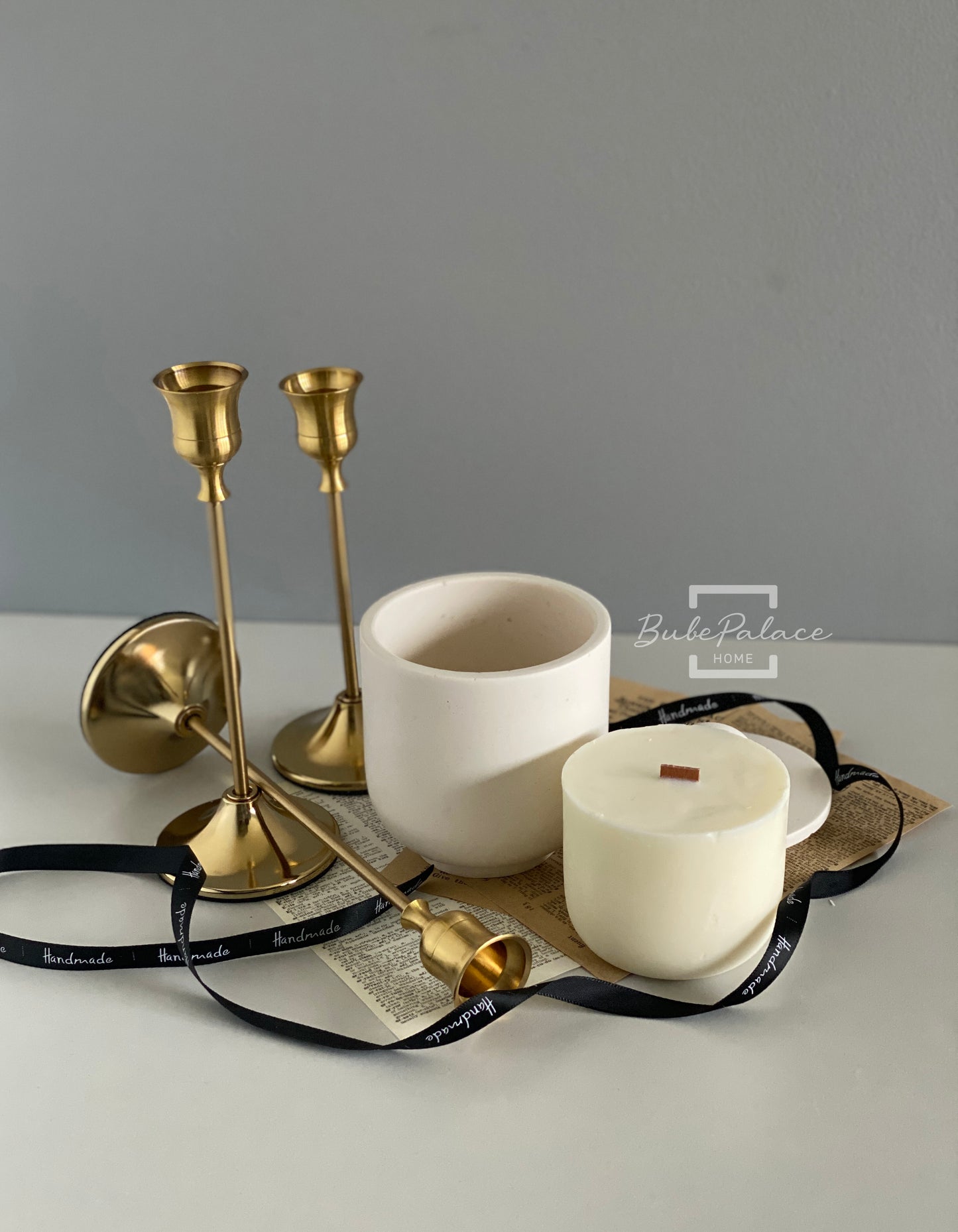 Simple style candle jar & raised lids with refill