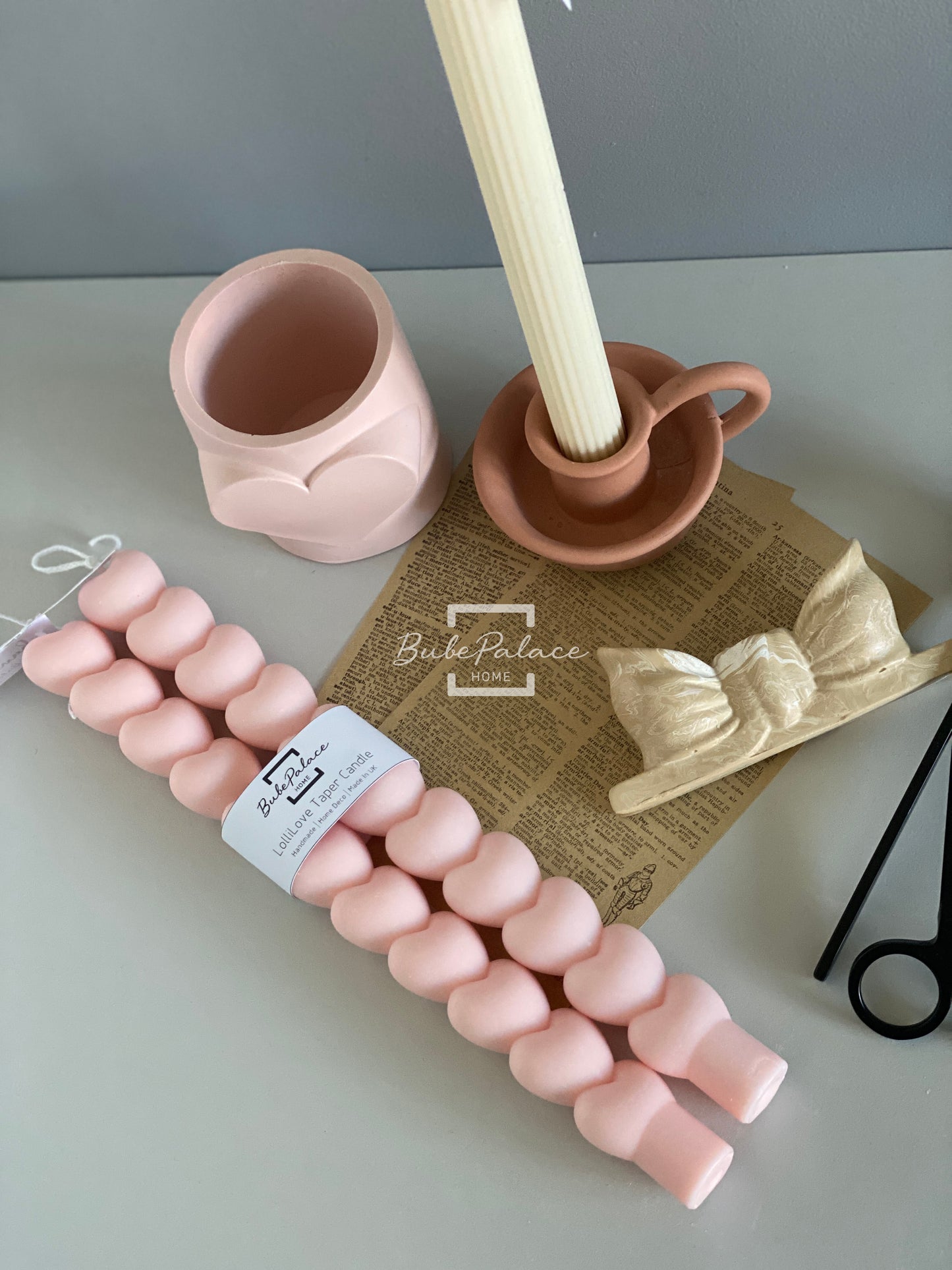 Heart-shape Taper Candle Set of 2