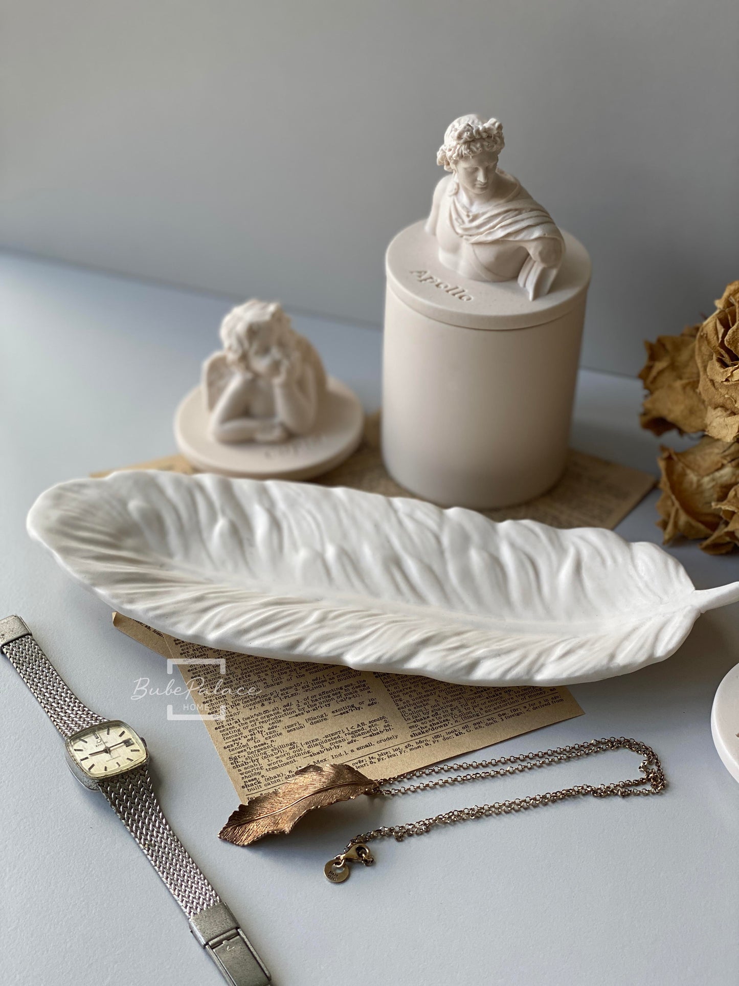 Handcrafted Feather Shaped Tray