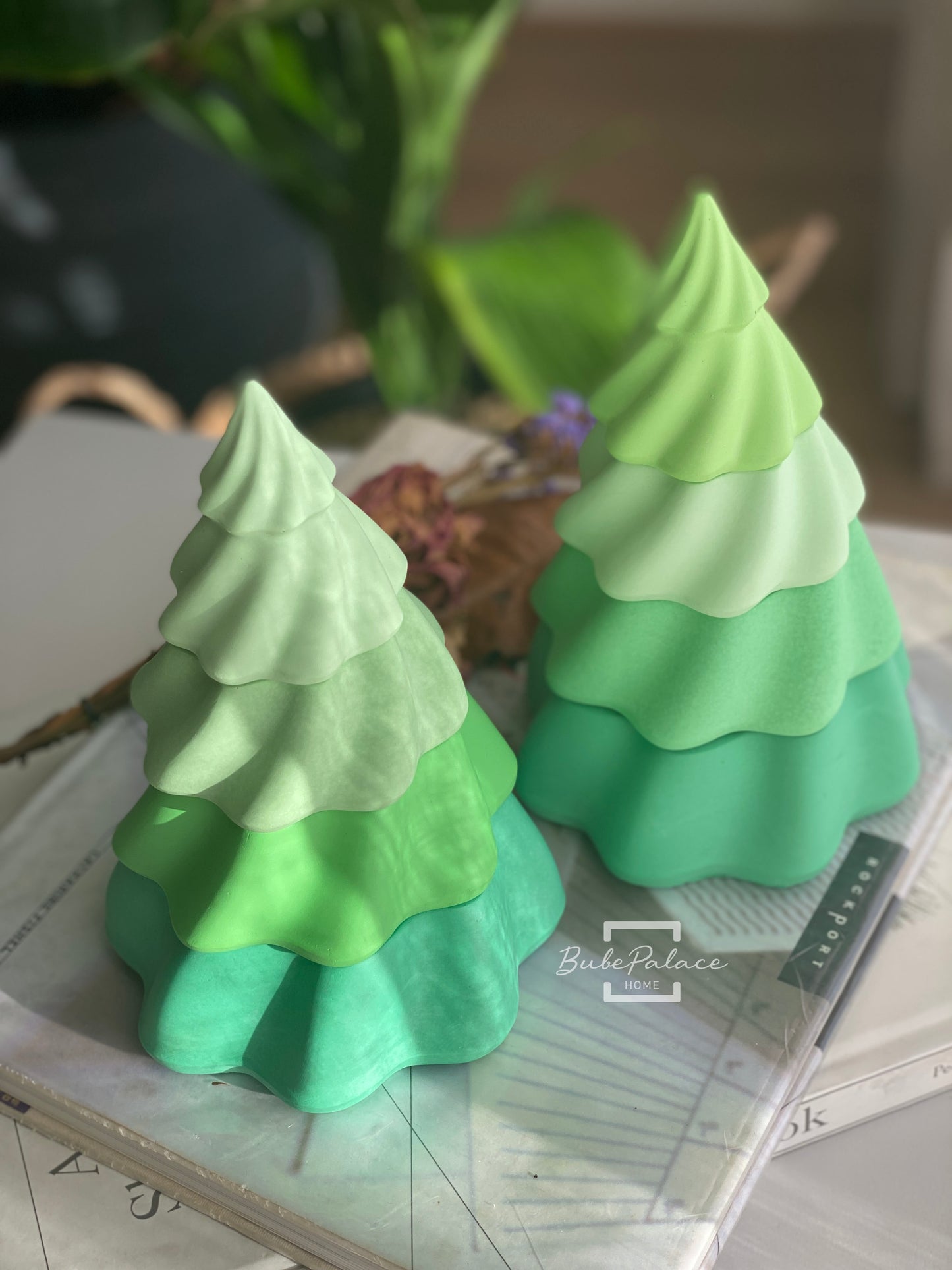 Handcrafted 3-Tier Christmas Tree Scents Candle