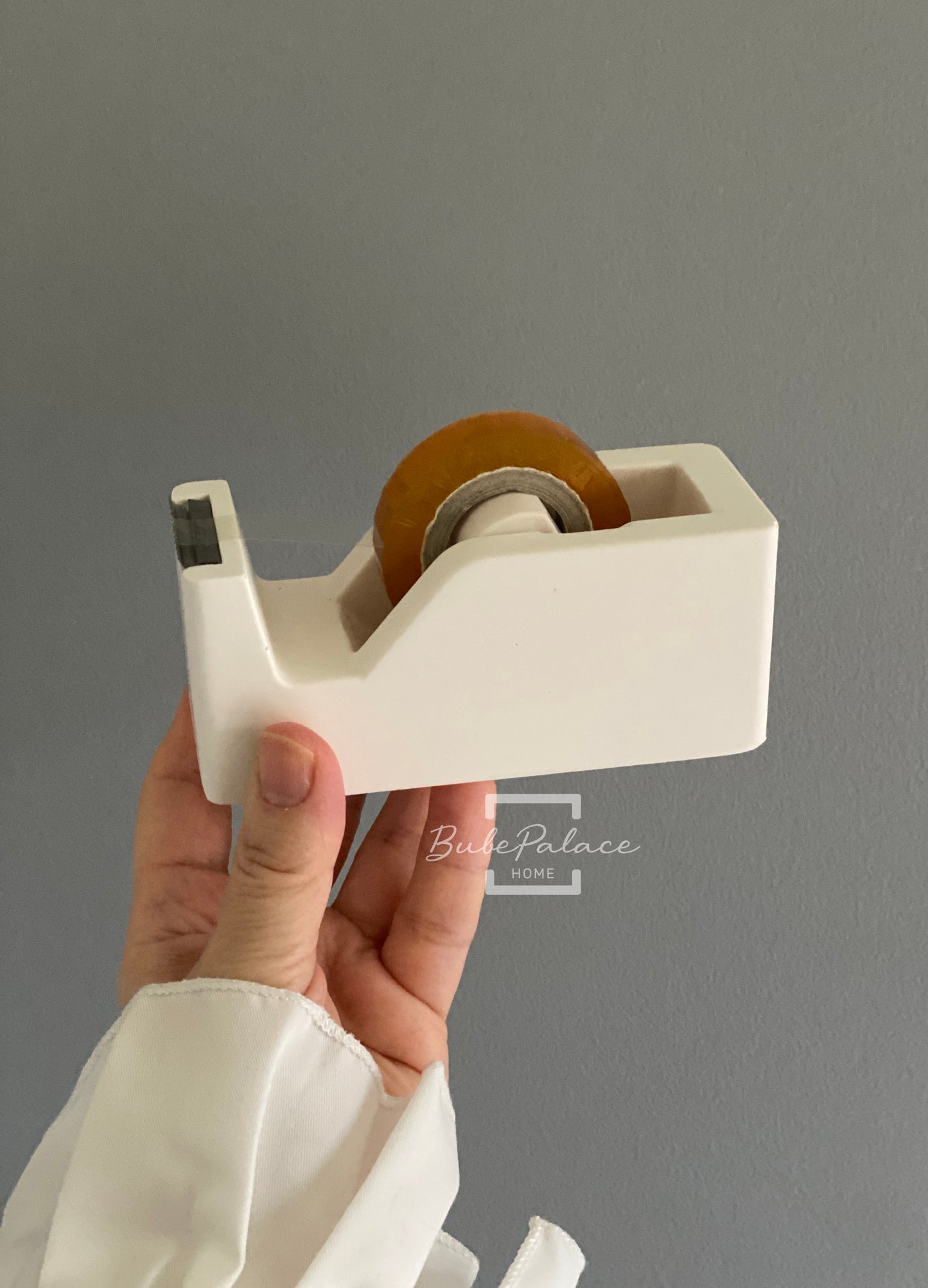 Handmade stone office tape dispenser