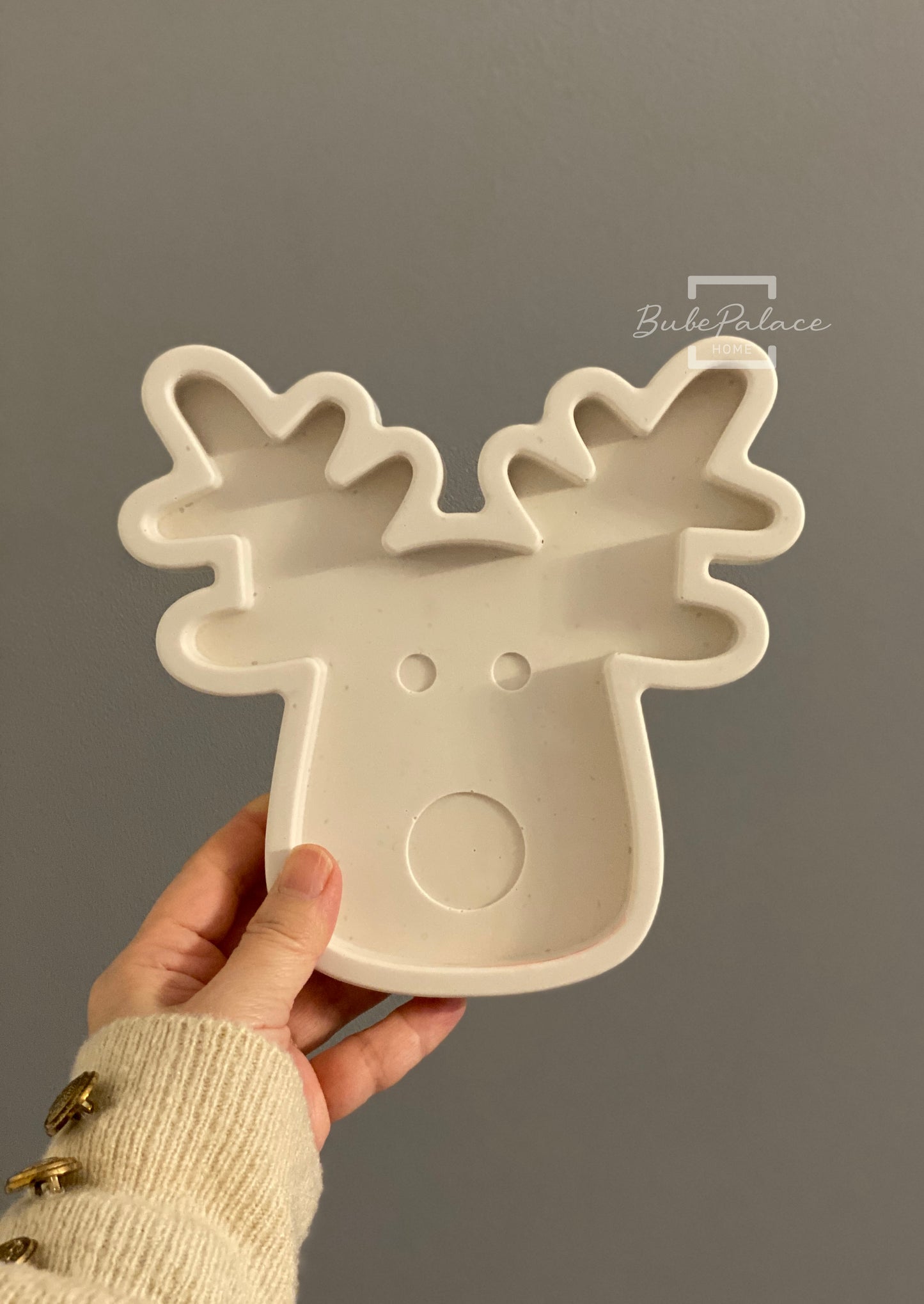 Handcrafted Reindeer Decor Tray
