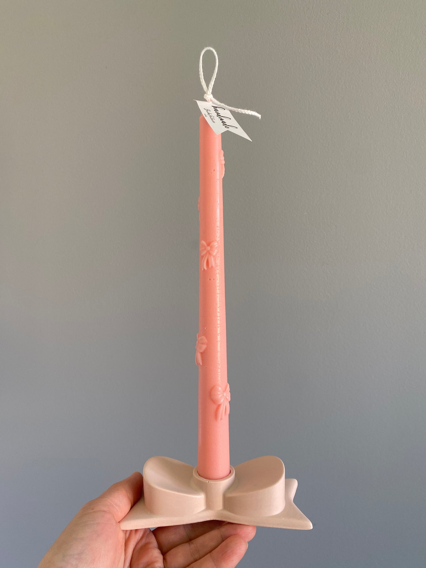 Handpoured Bow Taper Candles - Set of 2