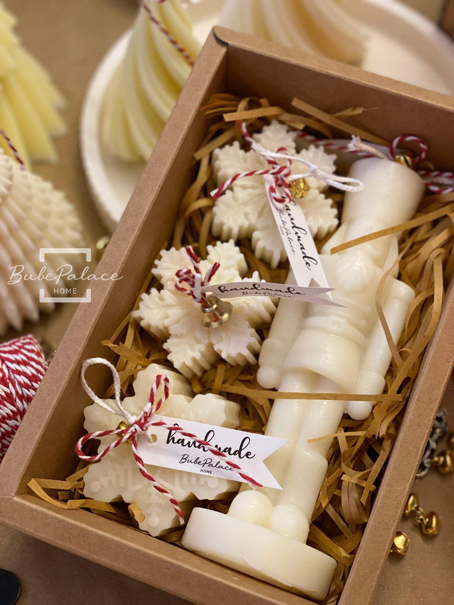 Handpoured Nutcracker (Slim) Scened Pillar Candle