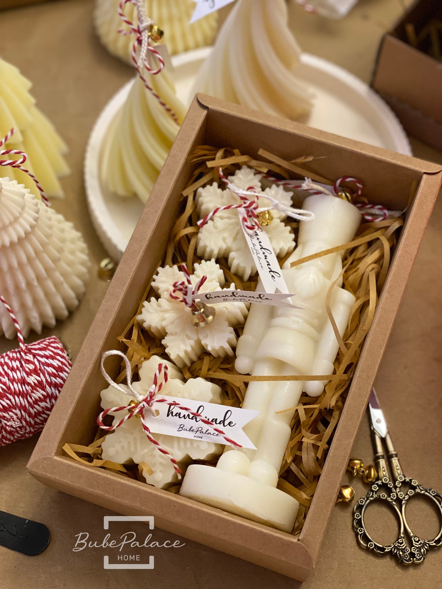 Handpoured Nutcracker (Slim) Scened Pillar Candle