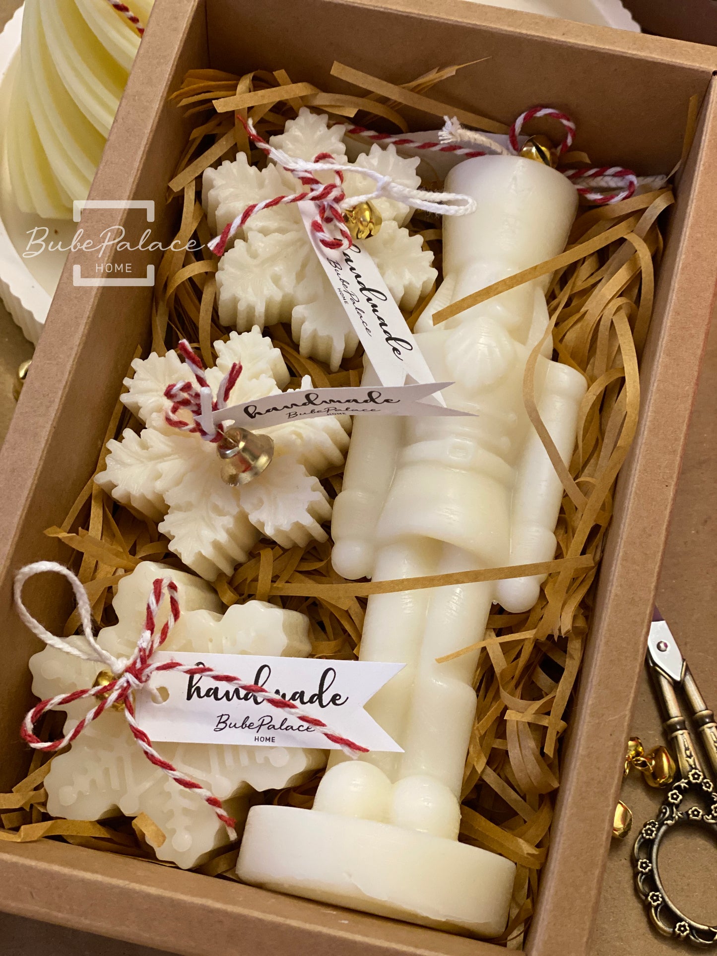 Handpoured Nutcracker (Slim) Scened Pillar Candle