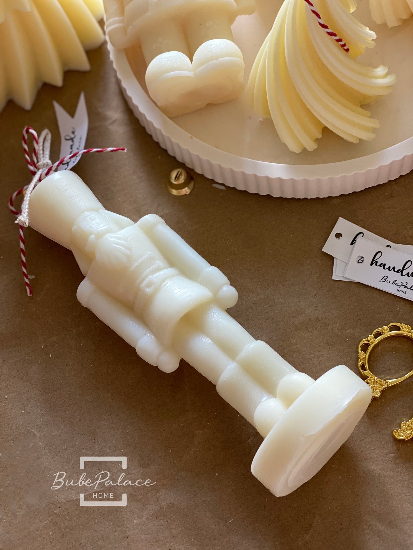 Handpoured Nutcracker (Slim) Scened Pillar Candle